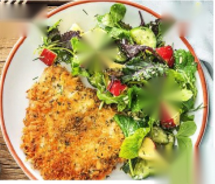 Schnitzel mit Salat