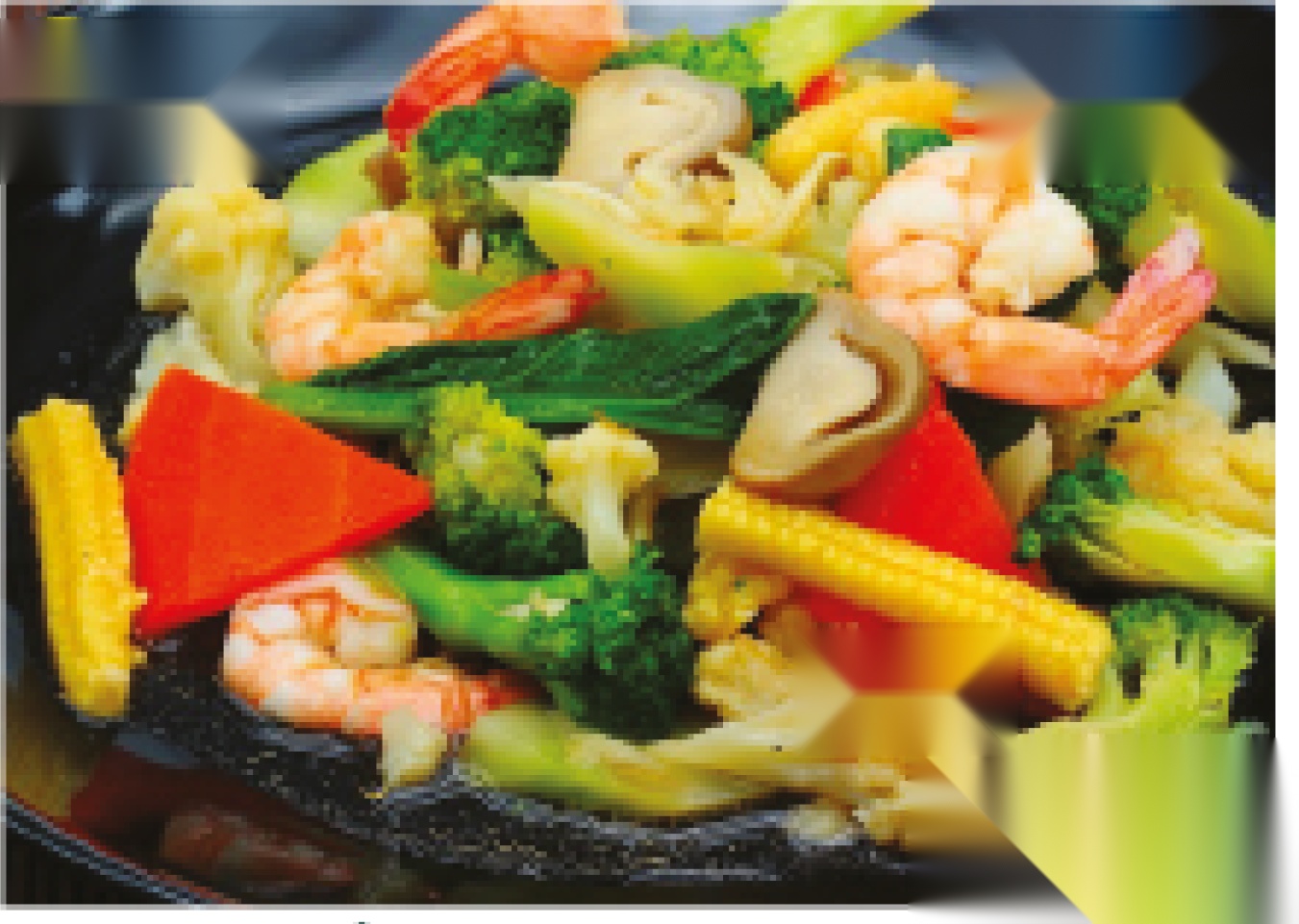Fried Vegetables with Seafood
