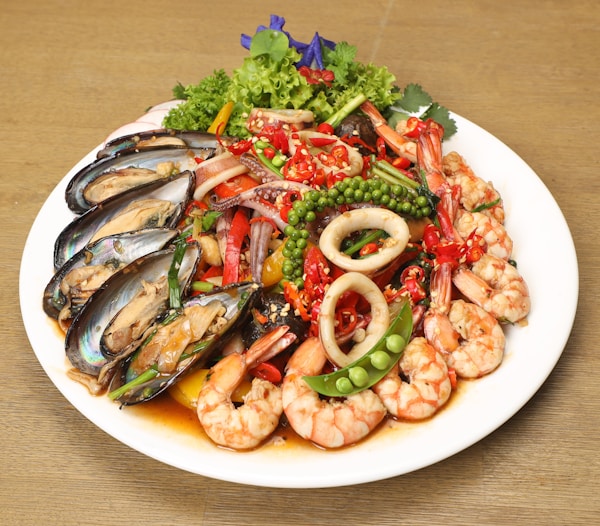 Scharfer Meeresfrüchtesalat